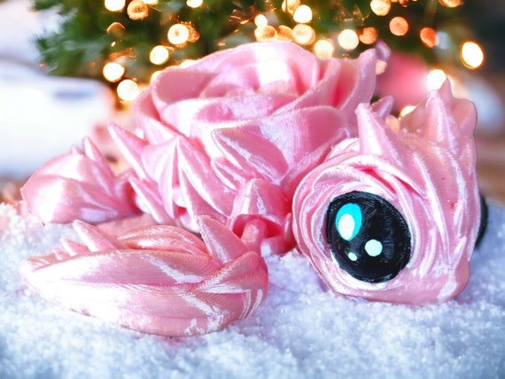 Rose Rose Baby Turtle Christmas Gift 3D Printed Articulated Fidget Stress and Anxiety Relief Toy, Cute Baby Turtle Toy