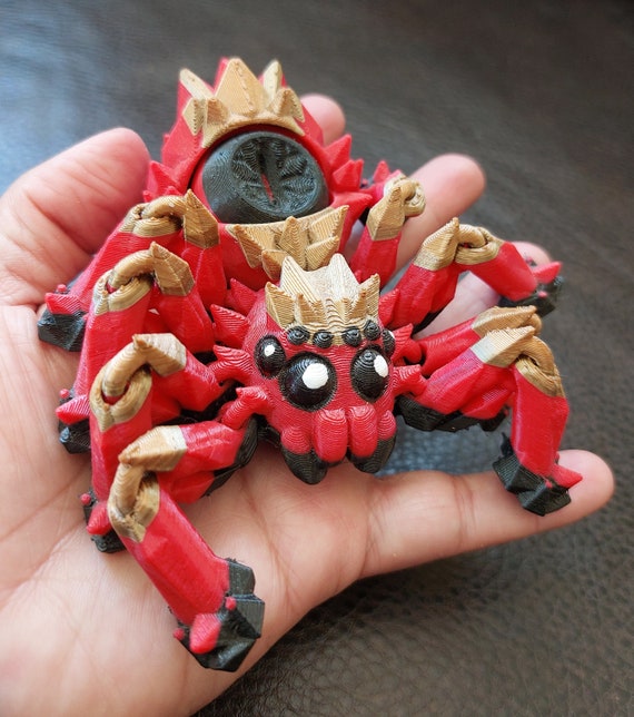 Spider Fidget Toy 3D Printed, Articulated Spinner Spider Stress and Anxiety Relief Easter Gift, Office Desk Toy Birthday Gift