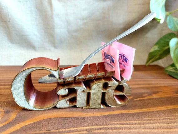 Coffee Bar Accessories, Sugar Packet Holder & Spoon Holder, Café