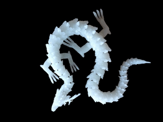 Chinese Dragon Dragon Articulated Glow in the dark Gift Toy, 3D Printed Articulated Dragon Relief Stress and Anxiety Office Desk Toy