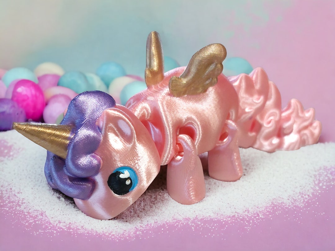 Unicorn Birthday Gift 3D Printed Articulated Toy, Unicorn Decor, Great ...