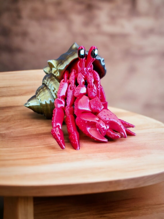 Hermit Crab Articulated 3d printed Figurine Party Decoration, Cosplay Accessories, Birthday Gift Office Desk Decor, Sea Creatures Decor
