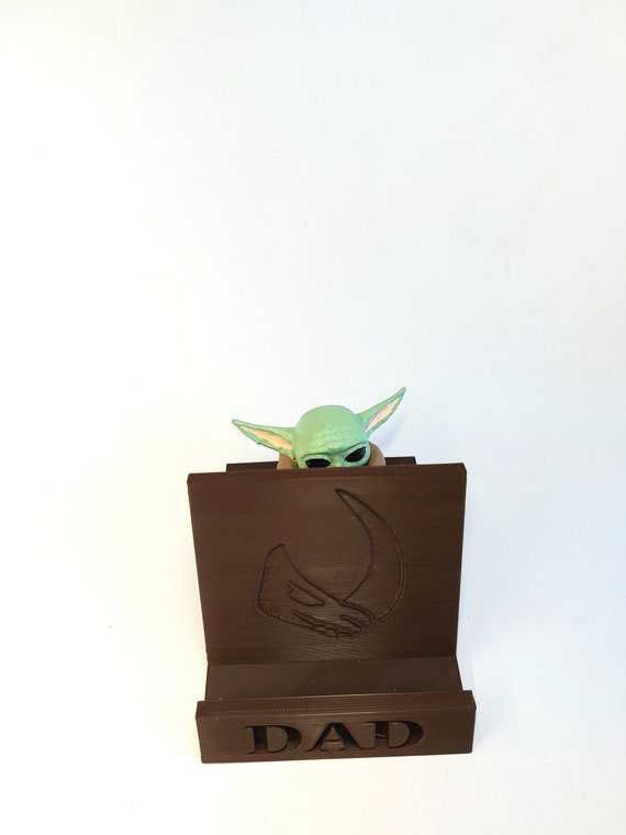 Personalized Star Wars Baby Yoda Phone Stand, The Mandalorian Unique Thanksgiving Gift, Grogu Office Desk Decor Christmas Gift