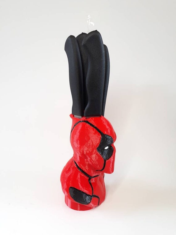 Deadpool Knife Block 3D Printed 