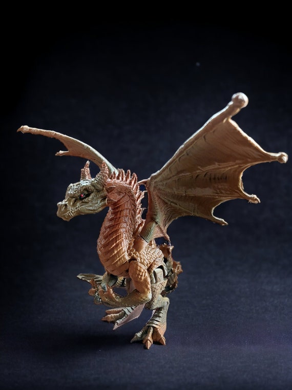 Epic Articulated Dragon 9.5 inches tall, Toy 3D Printed Articulated Dragon Birthday Gift, Cosplay Accessories Dragon, Office Desk Decor