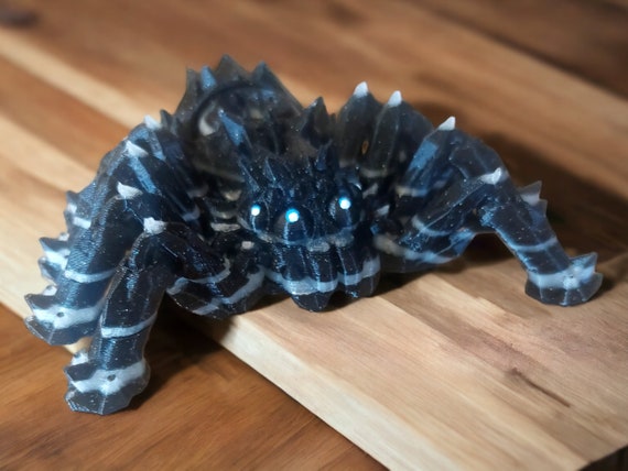 Spider Spinner Fidget Toy Glow in the dark, Articulated Spider Toy 3D Printed Stress and Anxiety Relief Christmas gift, Funny Spider
