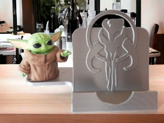 The Mandalorian and Grogu this is the Way cellphone holder Office Desk Decor, The Mandalorian Star Wars Birthday gifts