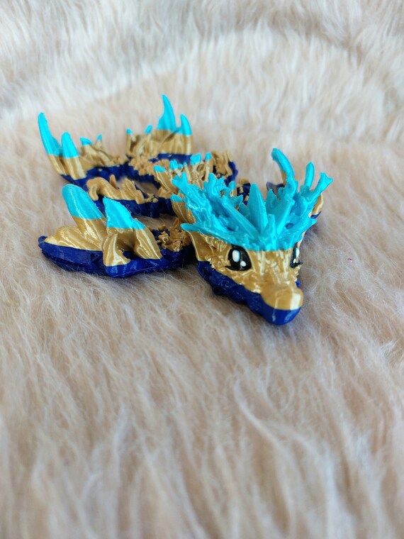 Baby Coral Reef Dragon, Flexible Dragon Toy 3D Printed Articulated Dragon-Relief Stress-Anxiety , Kids Gift, Birthday Gift, Easter Gift