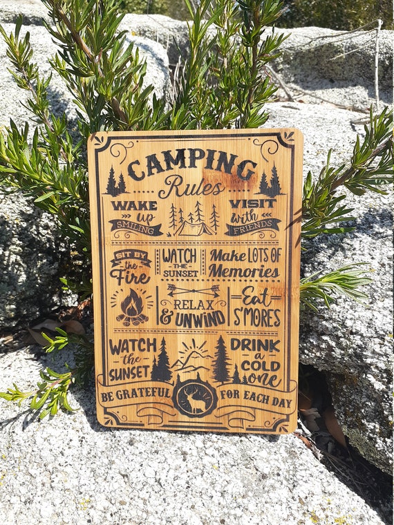 Camping decor, Camping Rules Sign, Perfect gift , Easter Camping Signs, Camping Rules Wooden Sign, Camping wall decor