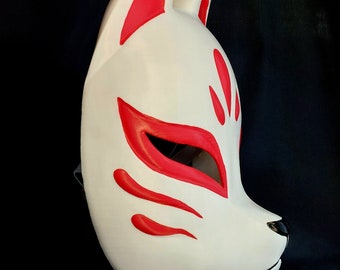 Kitsune Fox Demon Mother's Day Gift, Kitsune Mask Full Face 3D Printed, Kitsune Mask costume Unique Gift, Japanese Kitsune Anime Cosplay