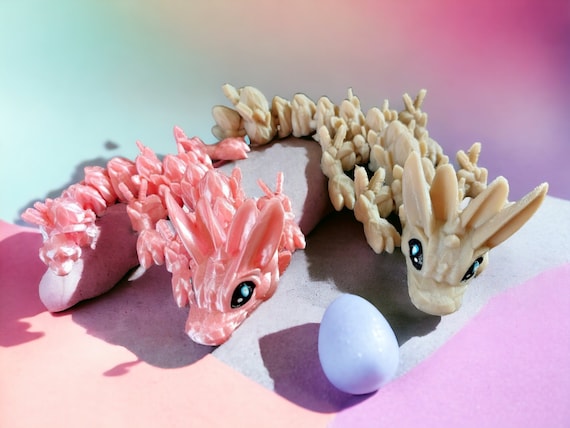 Easter Baby Dragon Flexible Toy 3D Printed Relief Stress and Anxiety Adults and Kids Gift, Office Desk Toy Unique Gift, Mother's Day Gift