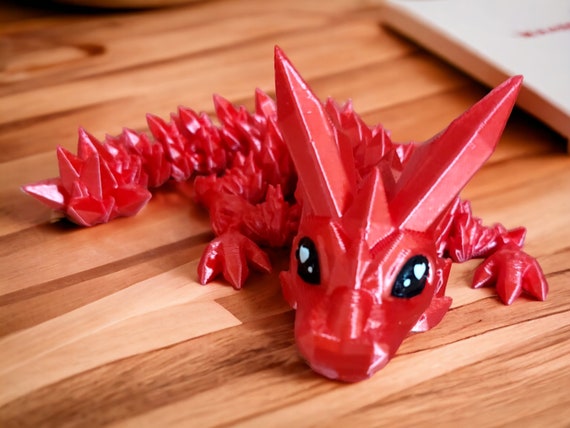 Baby Dragon Articulated Toy 3D Printed Stress and Anxiety Relief Kids & Adults Unique Gift, Love Baby Dragon Office Desk Decor