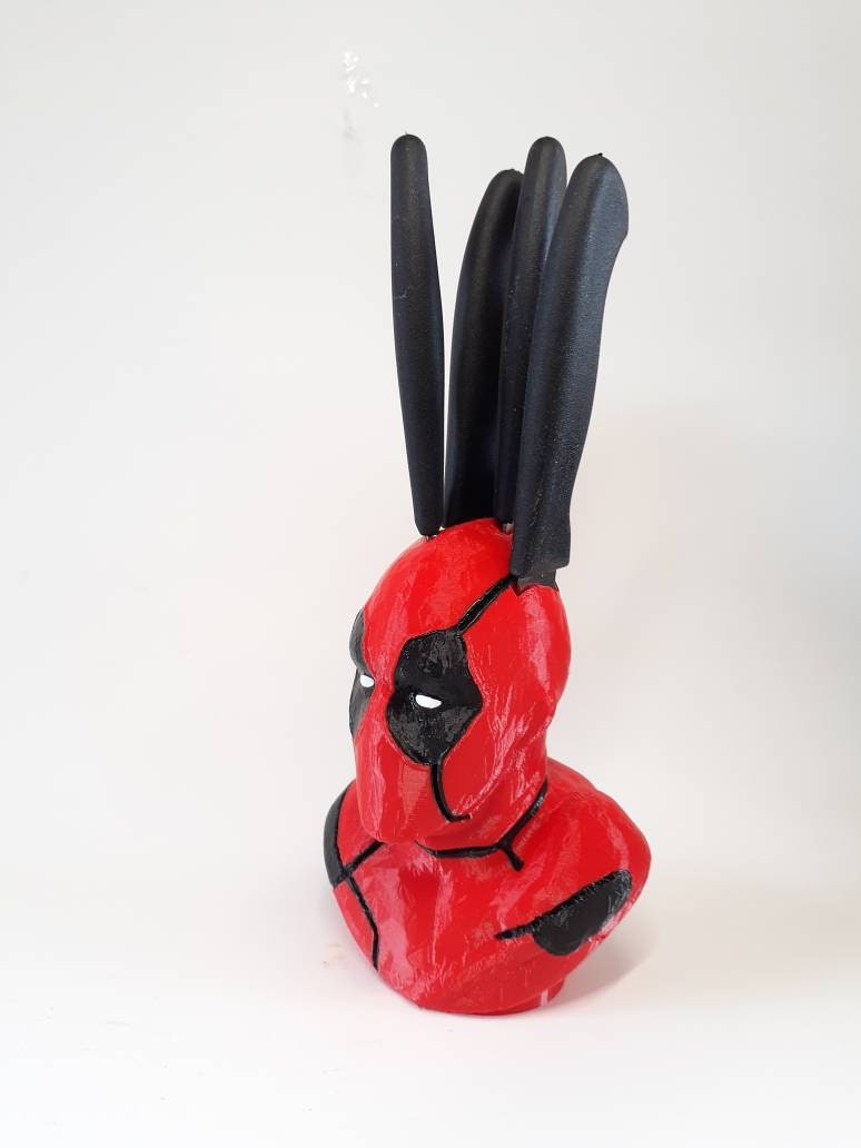 Deadpool knife block kitchen Decor, Deadpool Kitchen Knifes Set Christmas  and New Year Unique Gift