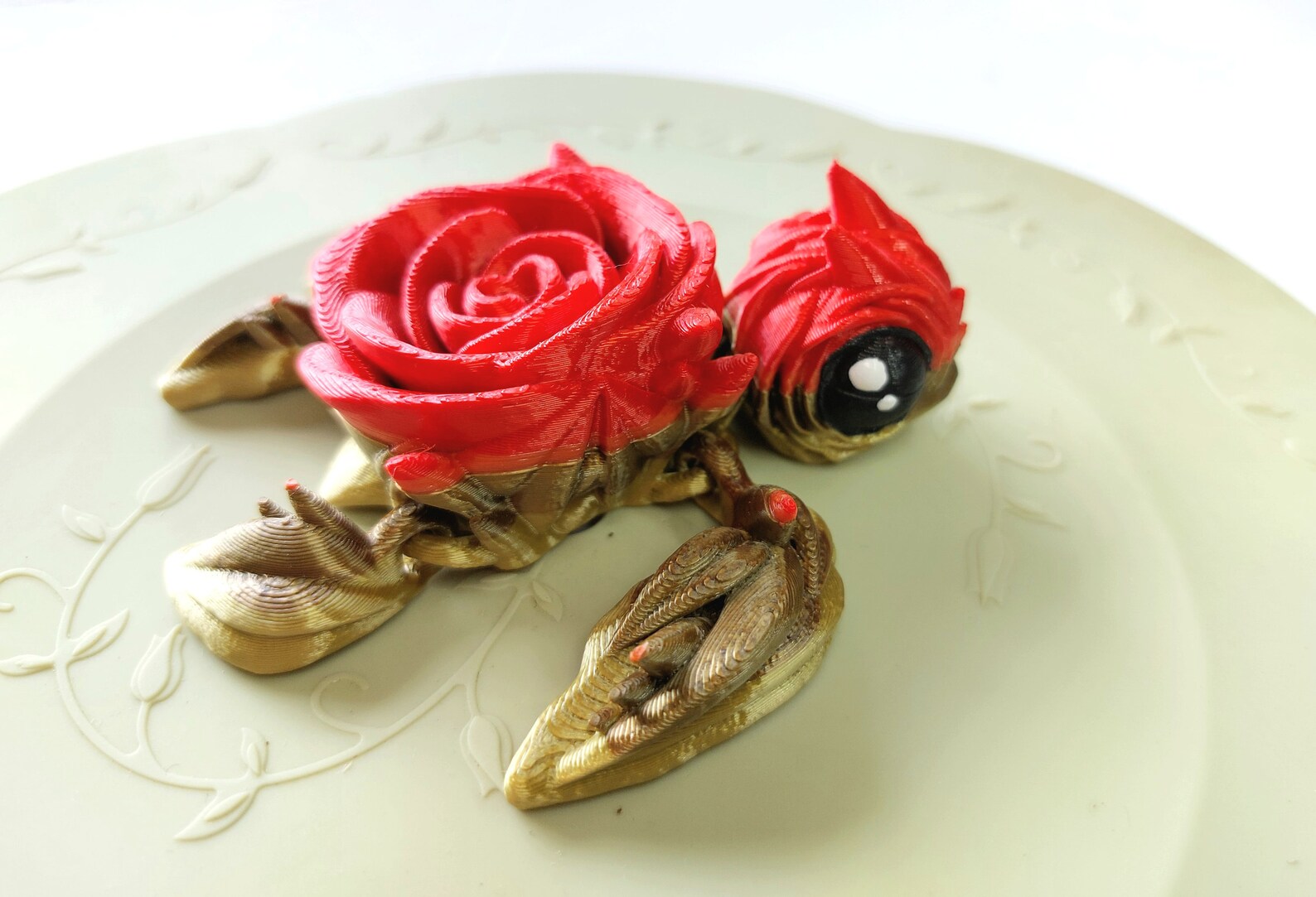 Turtle Gift Rose Turtles Lovely Rose Baby Turtle 3D Printed Etsy