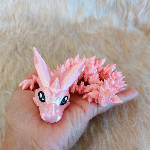 Baby Dragon Unique Mother's Day Gift Relieves Stress and Anxiety Articulated Toy for Adults and Kids, Office Desk Toy Dragon Crystal