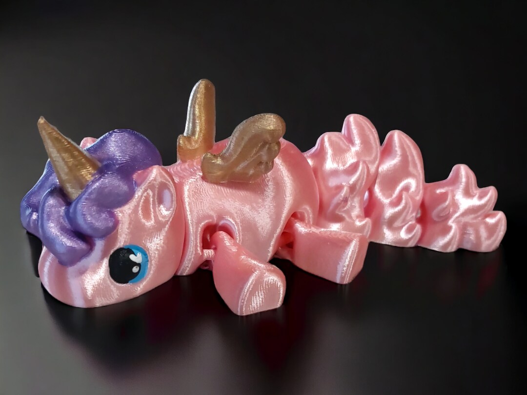Unicorn Birthday Gift 3D Printed Articulated Toy, Unicorn Easter Decor ...