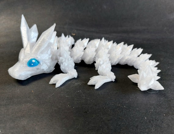 Baby Dragon, Baby Icy Crystal Dragon, Articulated Dragon-Relief Stress-Anxiety Dragon, Valentine's Office Desk Decor