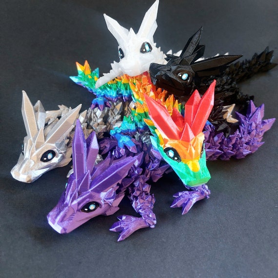 Combo Multicolor Relief Stress-Anxiety Baby Dragons, Articulated 3D Printed Fidget Toys Gift, Adults & Kids Gift, Cosplay Accessories