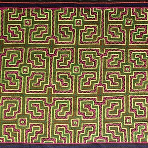 Large SHIPIBO Xao Kene Kewe ancestral milenial information Authentic tapestry