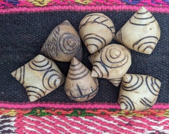 Andean Chakras Marble STONE INKA QERO ñawi  Chumpi Khuya
