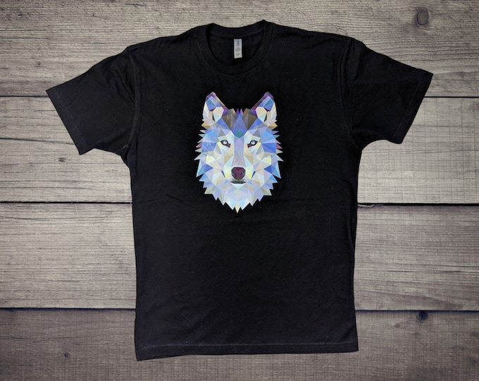 WOLF SPIRIT animal black tshirt size M Men medium