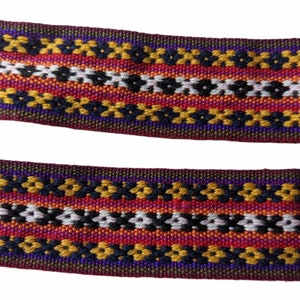 Andean Woven Wool Ribbon: Bohemian Inka Trim, 1.5 in