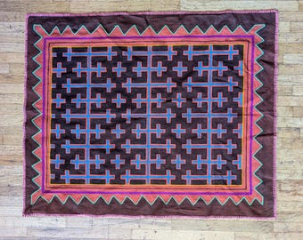 SHIPIBO IKARO KENE large tapestry shamanic altar shrine cloth natural dyes and embroidery