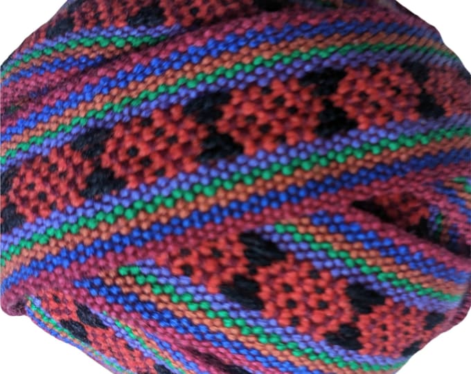 3.5 or 5 meters Andean INKA PERUVIAN Bohemian wool woven ribbon  Handmade by loom 1.25 in / 3 cm