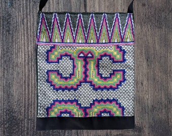 SHIPIBO crossbody BAG  fully embroidered vision Amazonian  plant medicine handbag  Aya for spiritual shamanic  healing tools trippy festival
