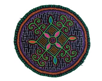 Flower of Life SHIPIBO MANDALA  Patch Ícaro Ayahuasca shamanic vision  24 cm/9.4 in