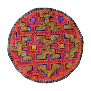 SHIPIBO ROUND PATCH  embroidered tapestry Xao Kene