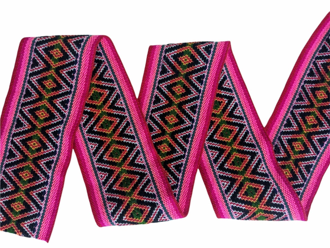 Andean Ribbons Handmade Andean Woven Wool Ribbon: Bohemian Inka Trim (1.09 Yd) - Etsy