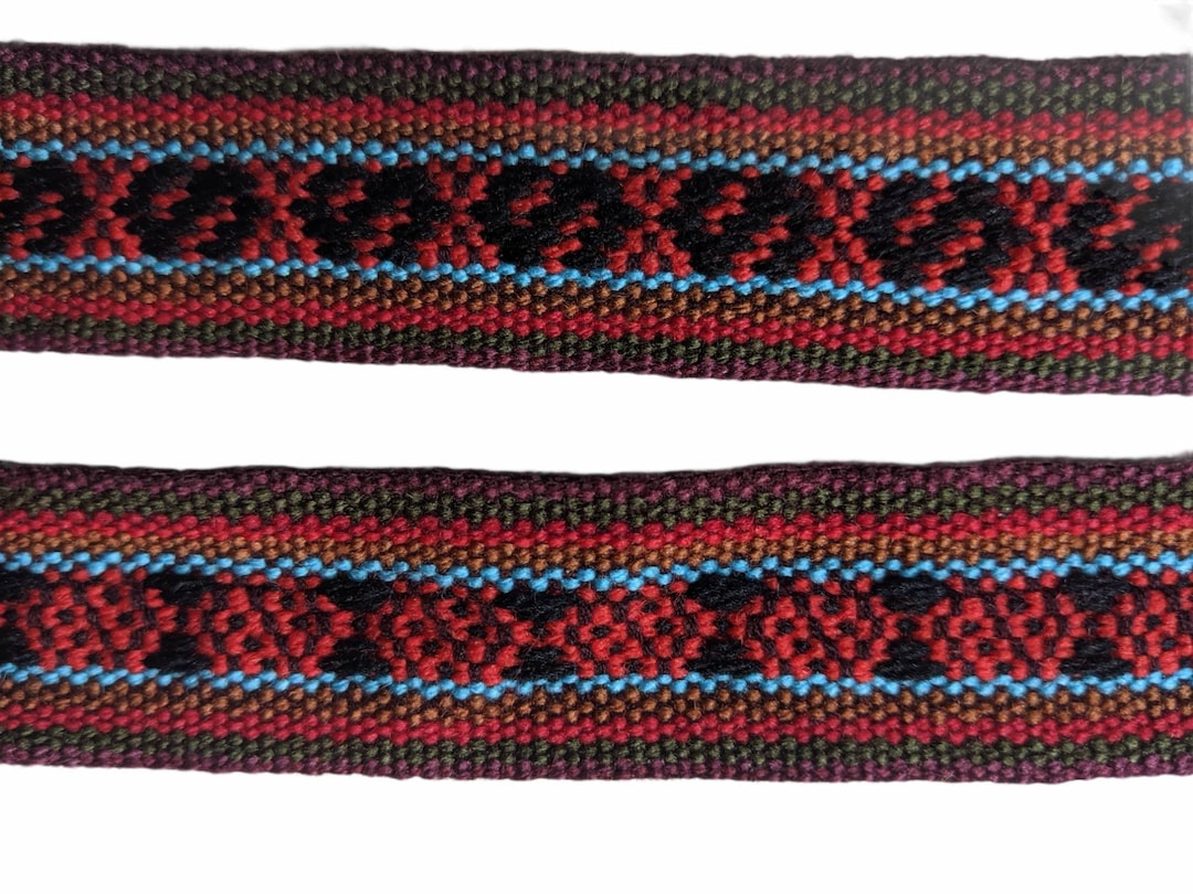 Andean Ribbons Handmade Andean Woven Wool Ribbon: Bohemian Inka Trim (1.25 In) - Etsy