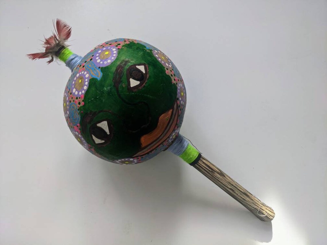 Géant SHIPIBO gourd MARACA rattle shaker peint Ayahuasca Etsy