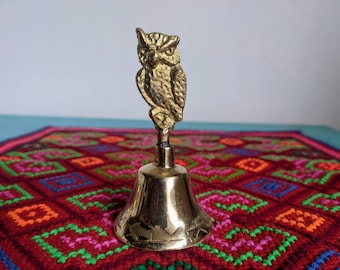 CEREMONY BRASS BELL for shamanic healing shaman spiritual healing tools made in Peru Sunflower Llama Owl Elephant Rooster spirit animal