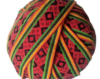 3.5 or 5 meters Andean INKA PERUVIAN Bohemian wool woven ribbon  Handmade by loom 1.5 in / 4 cm