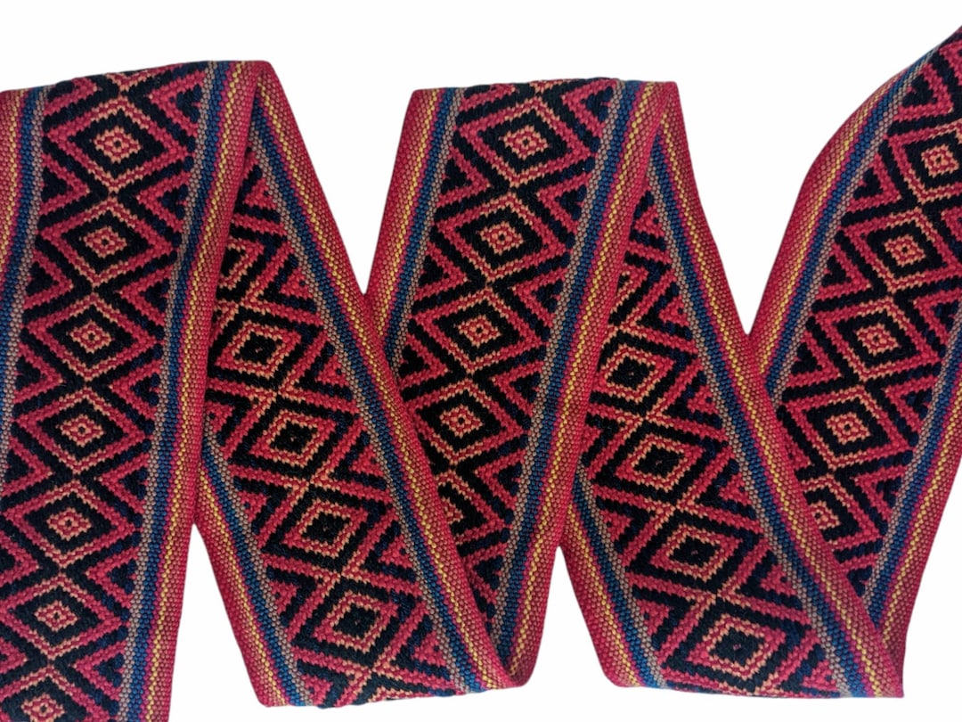 Andean Ribbons Handmade Andean Woven Wool Ribbon: Bohemian Inka Loom Trim - Etsy