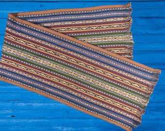 ANDEAN Qero ALPACA Luxurious CLOTH Inka inspired original handmade by loom Cuzco tribal geometric shamanic tapestry table runner