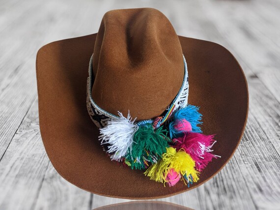 SHAMANIC ALPACA Felt HAT With Q'ero 