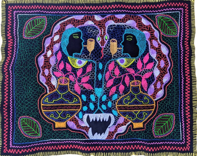 SHIPIBO SHAMAN AYAHUASCA icaro Tapestry shamanic cloth for altar shrine or wall hanging