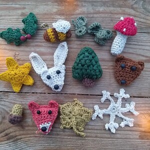 Crochet Christmas tree decoration pattern  book woodland christmas theme with 12 patterns! PDF