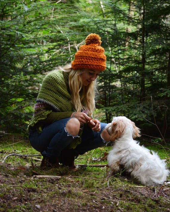 Beginners Quick Crochet Chunky knit woodland Hat Pattern by Boat full of Wool!