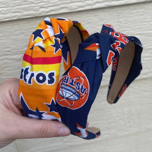 Houston Astros Baseball Game Day Knotted Headband Etsy