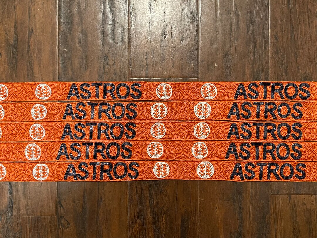 Houston Astros Baseball Beaded Purse Handbag Team Spirit Game Day Strap