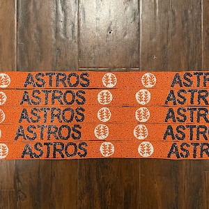 Houston Astros Baseball Beaded Purse Handbag Team Spirit Game Day Strap