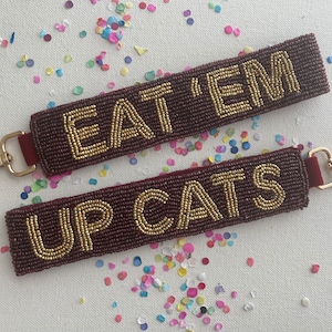 Texas State University Bobcats Eat ‘em up Cats Keyfob keychain wristlet lanyard
