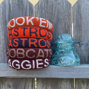 Handmade Beaded Mascot Team Colors Game Day Headband