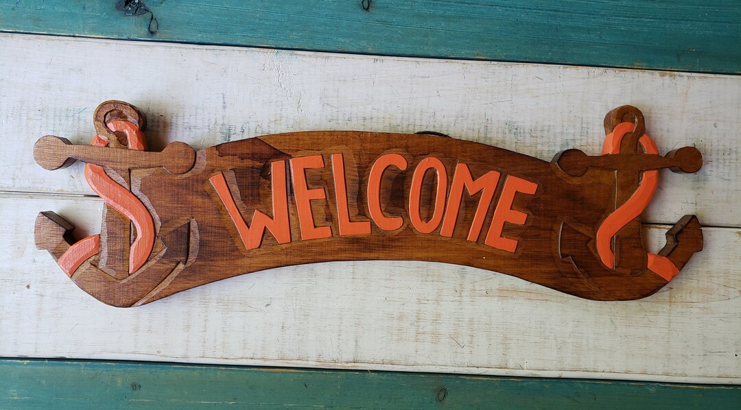 Welcome Anchor Decor Nautical Sign **SALE ** 22