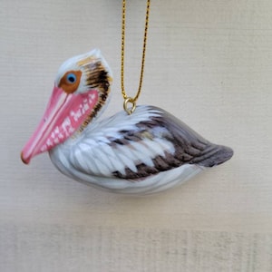 Pelican Ornament 3&quot; x 1.25&quot;  Holiday Decor  (Blue Pelican also available)