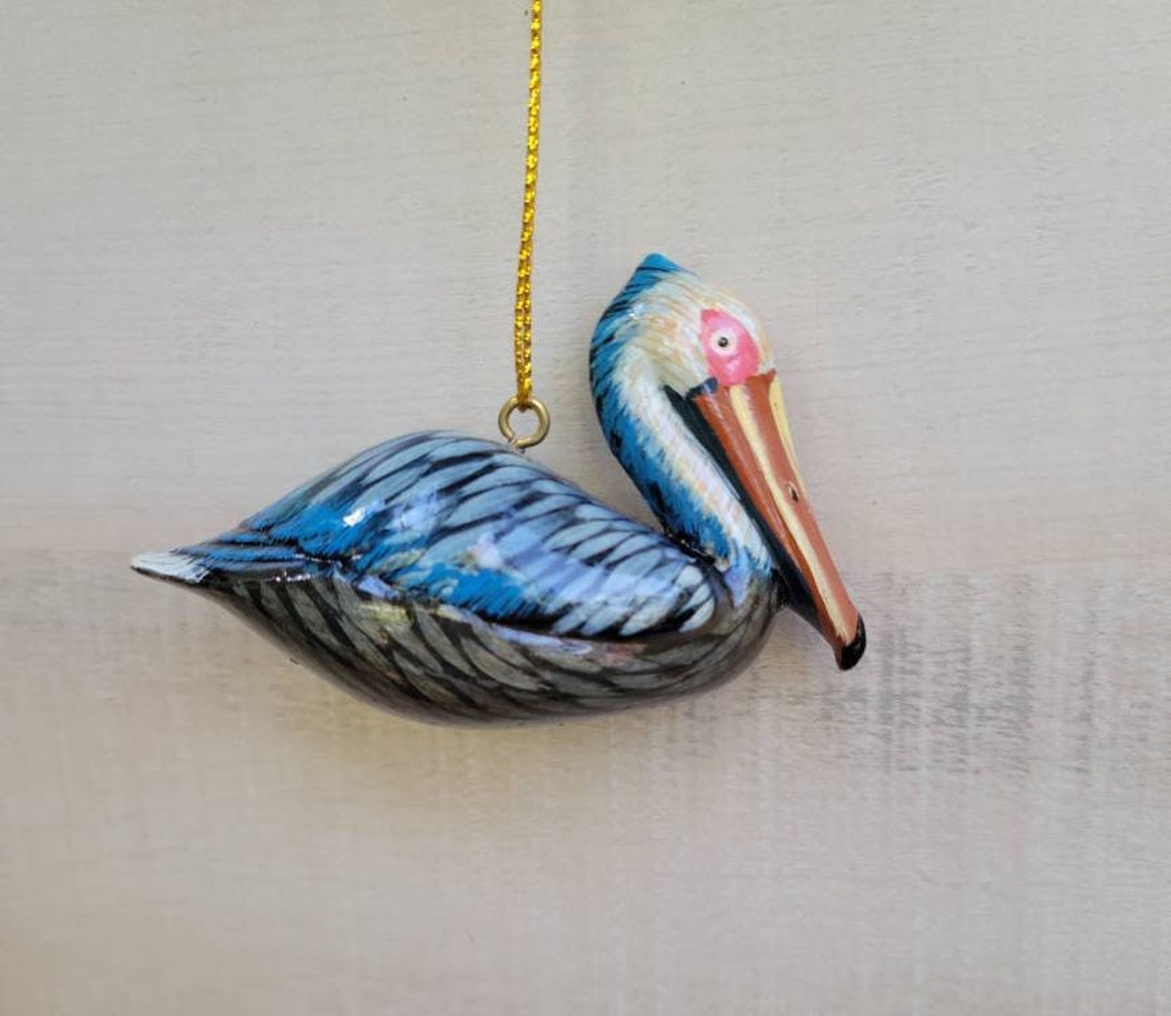 Pelican Ornament 3 X 1.25 Holiday Decor white Etsy